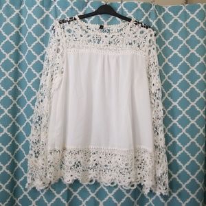 Zanzea Collection Embroidery Lace Chiffon Top